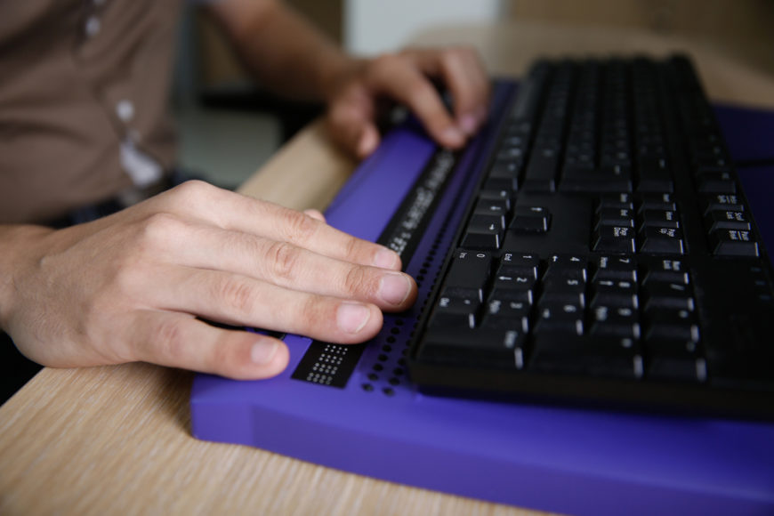 Visually Impaired Person Using a Computer