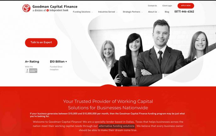 Goodman Capital Finance Homepage Image