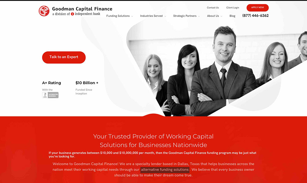 Goodman Capital Finance Homepage Image